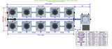 ALIEN Hydroponics RDWC 10 Pot 2 Row 20L Remote Header Kit with Air Pump