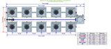 ALIEN Hydroponics RDWC 10 Pot 2 Row 36L Compact Header Kit