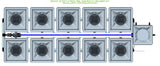 ALIEN Hydroponics RDWC 10 Pot 2 Row 36L Compact Header Kit