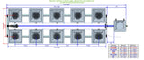 ALIEN Hydroponics RDWC 10 Pot 2 Row 36L Remote Header Kit
