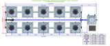 ALIEN Hydroponics RDWC 10 Pot 2 Row 36L Remote Header Kit with Air Pump