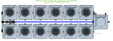 ALIEN Hydroponics RDWC 12 Pot 2 Row 20L Compact Header Kit
