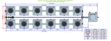 ALIEN Hydroponics RDWC 12 Pot 2 Row 20L Remote Header Kit