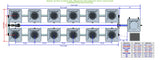 ALIEN Hydroponics RDWC 12 Pot 2 Row 20L Remote Header Kit with Air Pump
