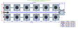 ALIEN Hydroponics RDWC 12 Pot 2 Row 36L Compact Header Kit