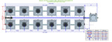 ALIEN Hydroponics RDWC 12 Pot 2 Row 36L Remote Header Kit
