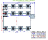 ALIEN Hydroponics RDWC 12 Pot 3 Row 20L Compact Header Kit