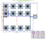 ALIEN Hydroponics RDWC 12 Pot 3 Row 36L Remote Header Kit
