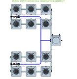 ALIEN Hydroponics RDWC 12 Pot 4 Row 20L Compact Header Kit
