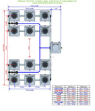 ALIEN Hydroponics RDWC 12 Pot 4 Row 20L Compact Header Kit