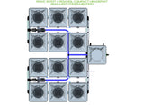 ALIEN Hydroponics RDWC 12 Pot 4 Row 20L Compact Header Kit