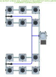 ALIEN Hydroponics RDWC 12 Pot 4 Row 20L Compact Header Kit with Air Pump