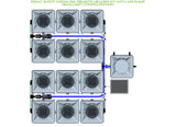 ALIEN Hydroponics RDWC 12 Pot 4 Row 20L Remote Header Kit with Air Pump
