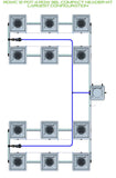 ALIEN Hydroponics RDWC 12 Pot 4 Row 36L Compact Header Kit