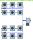 ALIEN Hydroponics RDWC 12 Pot 4 Row 36L Remote Header Kit with Air Pump