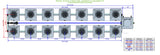 ALIEN Hydroponics RDWC 14 Pot 2 Row 20L Compact Header Kit