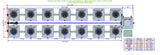 ALIEN Hydroponics RDWC 14 Pot 2 Row 20L Compact Header Kit with Air Pump