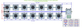 ALIEN Hydroponics RDWC 14 Pot 2 Row 20L Remote Header Kit with Air Pump