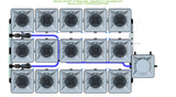 ALIEN Hydroponics RDWC 15 Pot 3 Row 20L Compact Header Kit