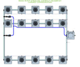 ALIEN Hydroponics RDWC 15 Pot 3 Row 20L Compact Header Kit