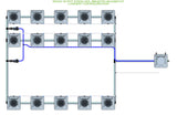 ALIEN Hydroponics RDWC 15 Pot 3 Row 20L Remote Header Kit