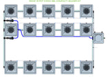 ALIEN Hydroponics RDWC 15 Pot 3 Row 36L Compact Header Kit