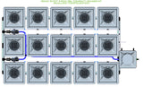 ALIEN Hydroponics RDWC 15 Pot 3 Row 36L Compact Header Kit