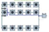 ALIEN Hydroponics RDWC 15 Pot 3 Row 36L Remote Header Kit