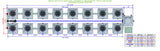 ALIEN Hydroponics RDWC 16 Pot 2 Row 20L Compact Header Kit with Air Pump