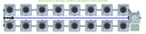 ALIEN Hydroponics RDWC 16 Pot 2 Row 20L Compact Header Kit with Air Pump