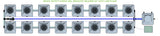 ALIEN Hydroponics RDWC 16 Pot 2 Row 20L Remote Header Kit with Air Pump