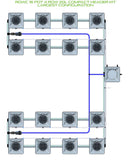 ALIEN Hydroponics RDWC 16 Pot 4 Row 20L Compact Header Kit