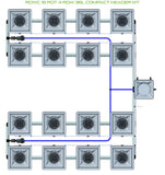 ALIEN Hydroponics RDWC 16 Pot 4 Row 36L Compact Header Kit