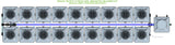 ALIEN Hydroponics RDWC 18 Pot 2 Row 20L Remote Header Kit