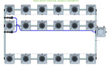 ALIEN Hydroponics RDWC 18 Pot 3 Row 20L Compact Header Kit