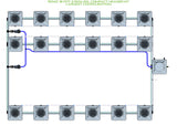 ALIEN Hydroponics RDWC 18 Pot 3 Row 20L Compact Header Kit