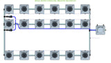 ALIEN Hydroponics RDWC 18 Pot 3 Row 20L Remote Header Kit