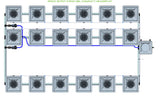 ALIEN Hydroponics RDWC 18 Pot 3 Row 36L Compact Header Kit