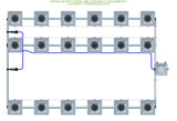 ALIEN Hydroponics RDWC 18 Pot 3 Row 36L Compact Header Kit
