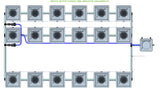 ALIEN Hydroponics RDWC 18 Pot 3 Row 36L Remote Header Kit