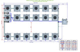 ALIEN Hydroponics RDWC 18 Pot 3 Row 36L Remote Header Kit