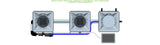 ALIEN Hydroponics RDWC 2 Pot 1 Row 20L Compact Header Kit with Air Pump