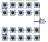 ALIEN Hydroponics RDWC 20 Pot 4 Row 20L Compact Header Kit