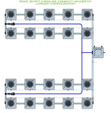 ALIEN Hydroponics RDWC 20 Pot 4 Row 20L Compact Header Kit