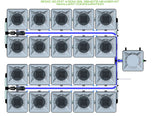 ALIEN Hydroponics RDWC 20 Pot 4 Row 20L Remote Header Kit