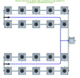 ALIEN Hydroponics RDWC 20 Pot 4 Row 36L Compact Header Kit