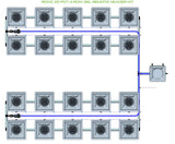 ALIEN Hydroponics RDWC 20 Pot 4 Row 36L Remote Header Kit