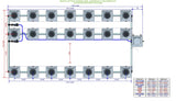 ALIEN Hydroponics RDWC 21 Pot 3 Row 20L Compact Header Kit