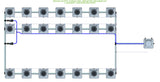 ALIEN Hydroponics RDWC 21 Pot 3 Row 20L Remote Header Kit