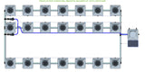 ALIEN Hydroponics RDWC 21 Pot 3 Row 20L Remote Header Kit with Air Pump